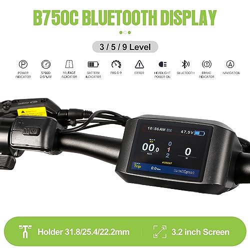 BAFANG BBS02B 36V/48V 500W Mid Drive Kit with Battery(Optional) 48V Ebike Motor with DIY LCD Display/Controller Electric Bikes Conversion kit for Mountain Bike