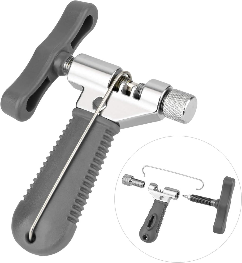 Bike Repair Chain Tool Set, Bike Chain Tool+ Chain Checker+ Bike Link Plier +3 Pairs Bicycle Missing Link for 7 8 9 10 Speed Chain