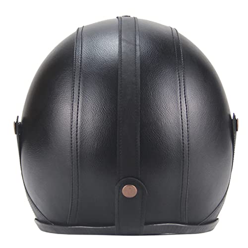 DLPACKJ Motorcycle Helmet 3/4 Open Face Half Helmet with Removable and Washable Lining, DOT Approved - Lightweight Half Face Motorbike Helmet for Men Women Scooter ATV Cruiser