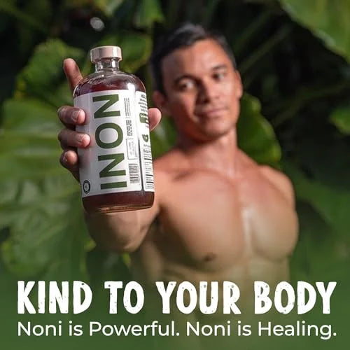 Healing Noni - Organic Hawaiian Noni Juice - 1 Pack of 32oz Glass Bottles