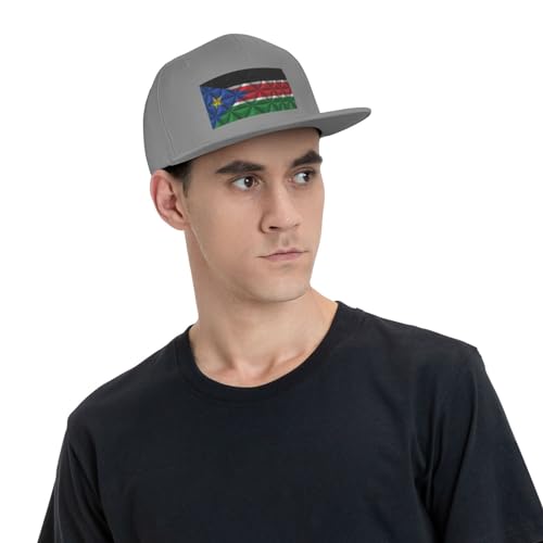 Flag of South Sudan with Polygon Effect Baseball Cap for Men Women Snapback Hat Adjustable Flat Bill Hats