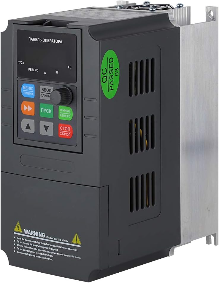 ATO 5 hp 3.7 kW 17A VFD, Single Phase 220V to 3 Phase Variable Frequency Drive Motor Control Inverter