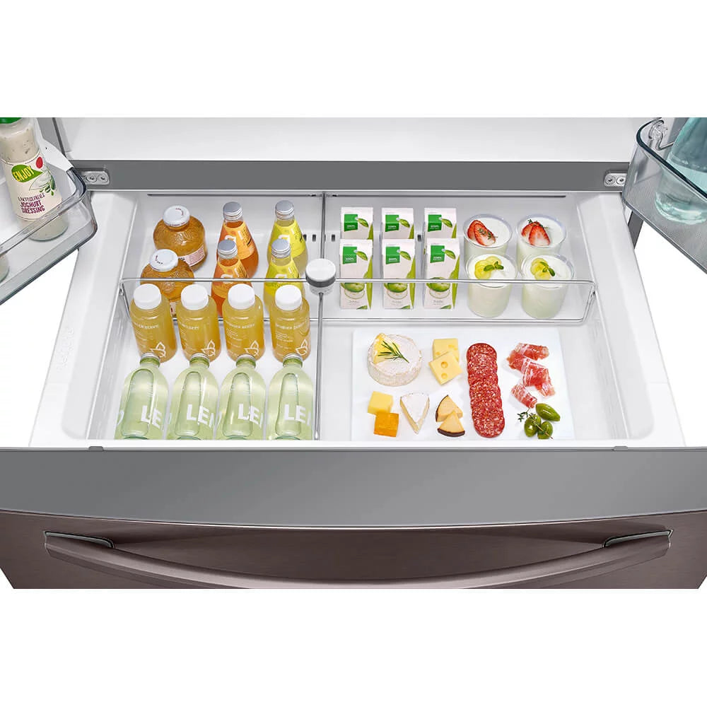 Samsung 28 cu. ft. 4-Door French Door Refrigerator with Food Showcase RF28R7351DT