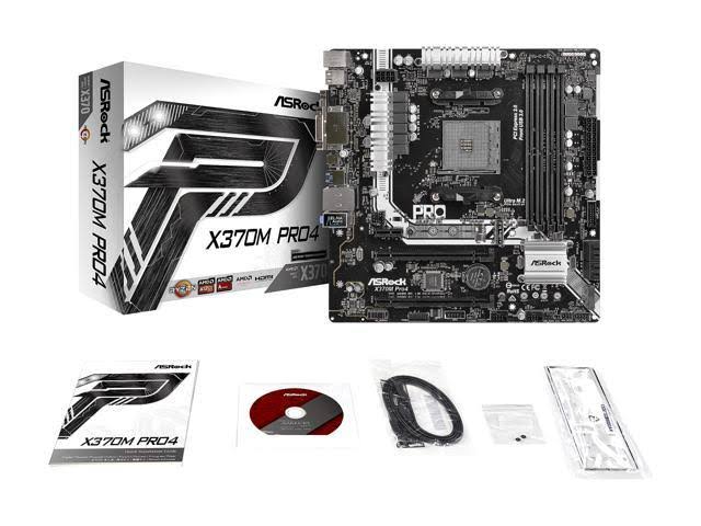 ASRock X370m Pro4 AM4 AMD Promontory X370 SATA 6Gb/s USB 3.1 HDMI Micro ATX AMD Motherboard