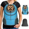 YUDODO Pet Dog Backpack Carrier Small Dog Front Carrier Pack Reflective Head Out Motorcycle Puppy Carrying Bag Backpack for Small Medium Dogs Cats Rabbits Outdoor Travel Hiking Cycling