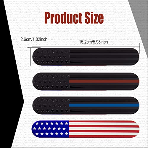 2PCS USA American Metal Flag Auto Fender Emblem, 3D Metal Adhesive Car Badge, American Flag Decal Emblem Sticker, USA Flag Decal for Auto SUV Truck Motorcycle Bumper Window Fender Accessories