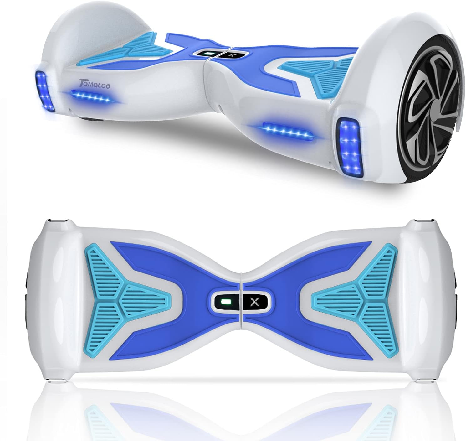TOMOLOO Hoverboard for Kids and Adult with Bluetooth Speaker and Flash LED Lights, Electric Hover Board with Smart APP,UL2272 Certified Two-Wheel Mechanical Self Balancing hooverboard