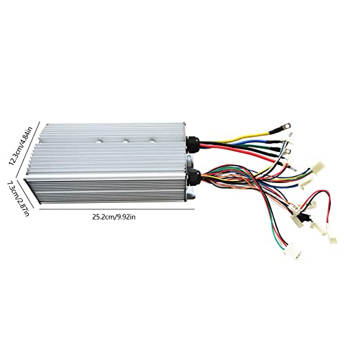 Brushless Motor Kit High-Speed BLDC Brushless Motor with 24WF Mosfet 80A Controller and Throttle DIY Brushless Motor Set with Three Speeds and Reverse for Scooter Electric Bike Go-Kart (72V 3000W)