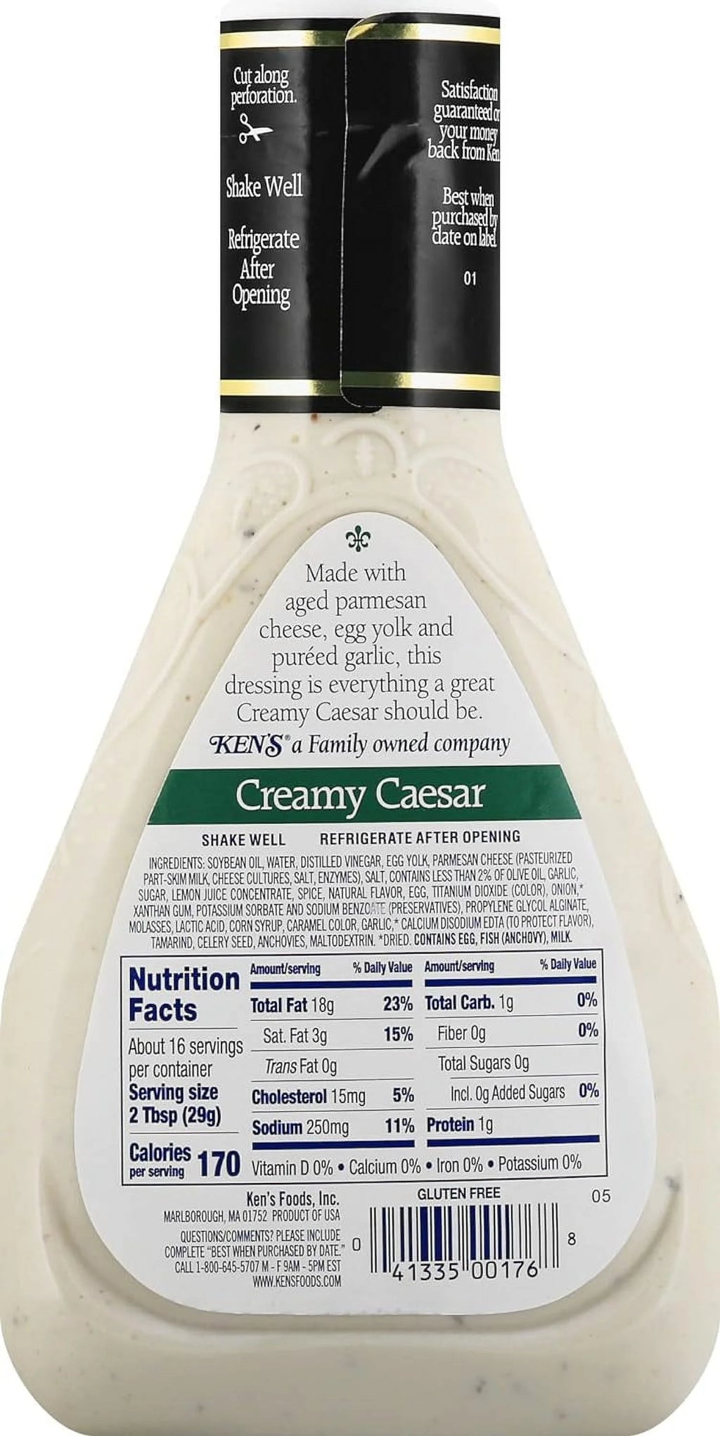 Steakhouse Dressing, Creamy Caesar Dressing, Gluten Dressing For Salads Or Spreads, 16 FL OZ Bottle (Pack Of 2 Bottles)