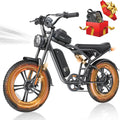 Electric Bike,20''Fat Tire Dirt Bike,with1500W Peak Motor/48V15.6Ah Removable Battery Electric Bicycles,30MPH &75 Miles,Dual Shock Absorber and Acc Cruise Control Ebike for Adults