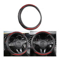 BESULEN Leather Car Steering Wheel Cover, Anti-Slip Breathable for Men Women, Universal 15 Inch, Steering Wheel Cover Protector for Most Cars Trucks, Car Interior Accessories