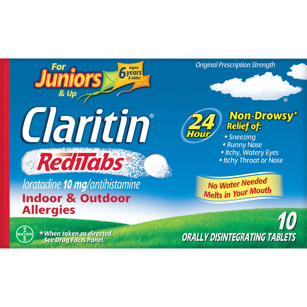 Claritin Juniors RediTabs, 24 Hour Non-Drowsy Allergy Medicine, 10 mg, 10 Ct