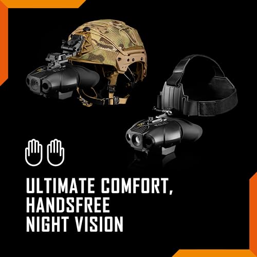 Nightfox Swift 2 and Swift 2 Pro Night Vision Goggles | Head Mounted | 1x Magnification | 1080P HD | USB Rechargeable | Digital Infrared Night Vision Binoculars
