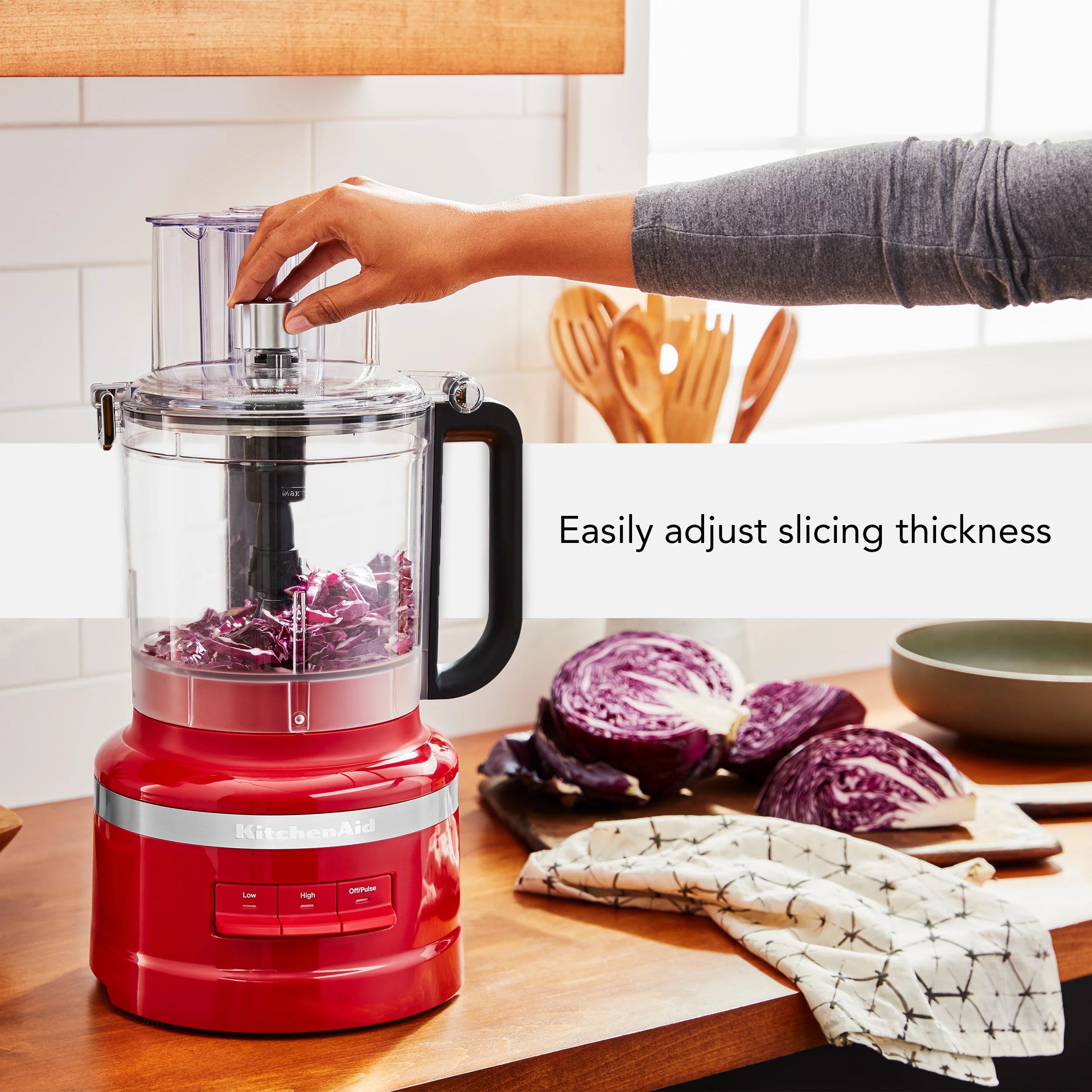 KitchenAid 13-Cup Food Processor, Empire Red, KFP1318