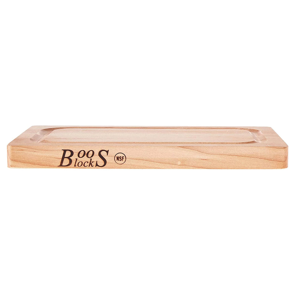 John Boos Chop N Slice Maple Wood Edge Grain Cutting Board, 8"x12"x1.25"