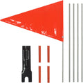 Bike Flags with Pole, Reflective Bike Safety Flag, Adjustable Height Bicycle Flag, High Visibility Go Kart Flags with Mounting Bracket Bike Flag