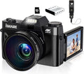 Vlogging Camera, 48MP Digital Camera 4K Video Camera for YouTube with WiFi, 3.0 Inch Flip Screen Camcorder, 16X Digital Zoom Blogging Camera with 32GB Micro Card