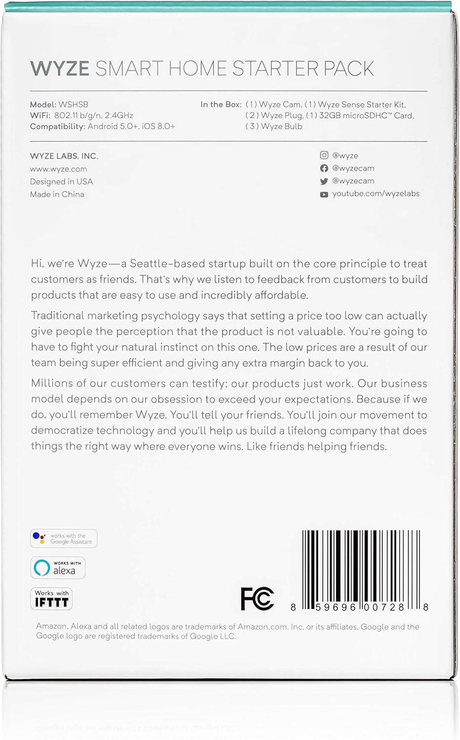 WYZE Cam 1080p HD Indoor Smart Home Camera with Night Vision, 2-Way Audio, Compatible with Alexa & the Google Assistant