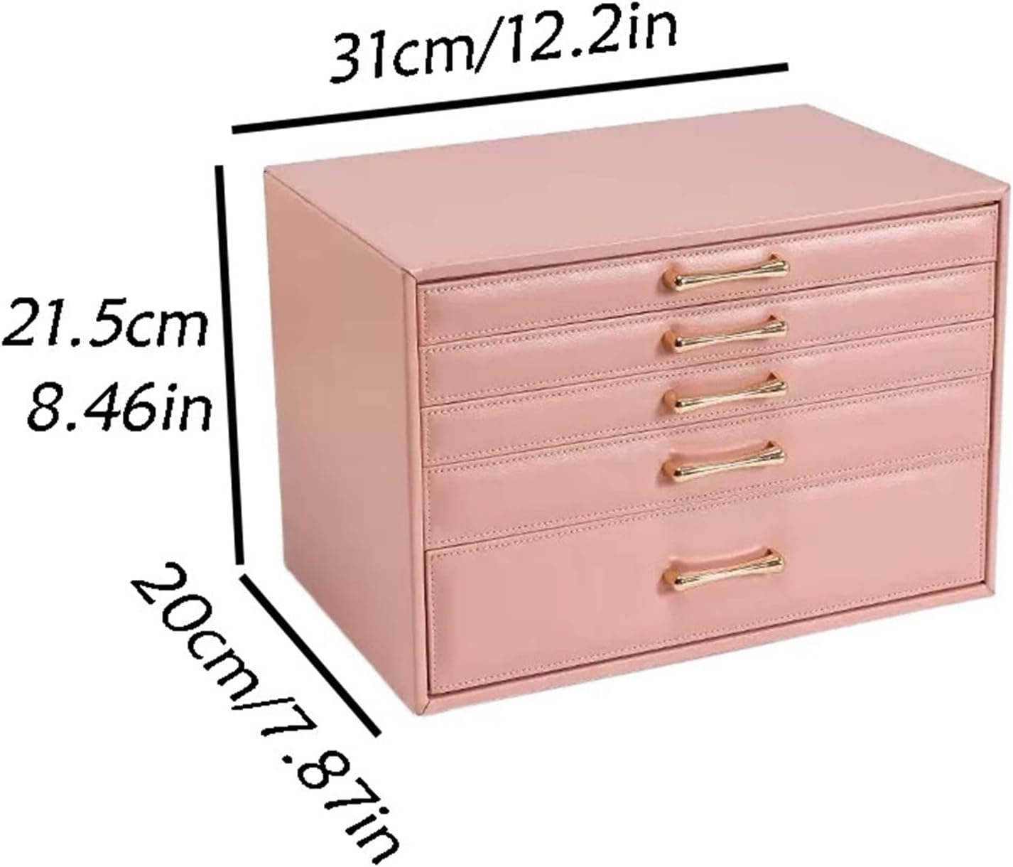 Gerrit ABNNHK Jewelry Box Ring Necklace Watch Jewelry Storage Box High-grade High-capacity PU Leather Jewelry Box Jewelry Storage Jewelry Organizer for Women (Color : Bianco) (Bianco)