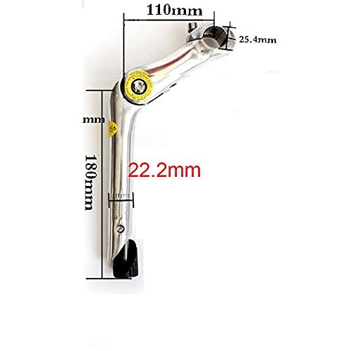 catazer Adjustable Angle Bicycle 25.4mm Handlebar Stem Riser Aluminum Alloy Front Fork Stem Adapter 25.4/22.2mm 180mm