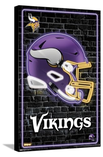 Trends International NFL Minnesota Vikings - Neon Helmet 23 Wall Poster