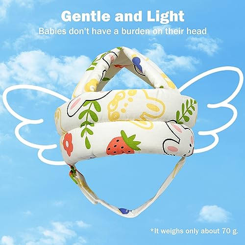 Baby Head Protector for Crawling Walking, Baby Helmet Adjustable No Bumps and Soft Cushion, Infant Safety Cap for Kid Learning to Walk
