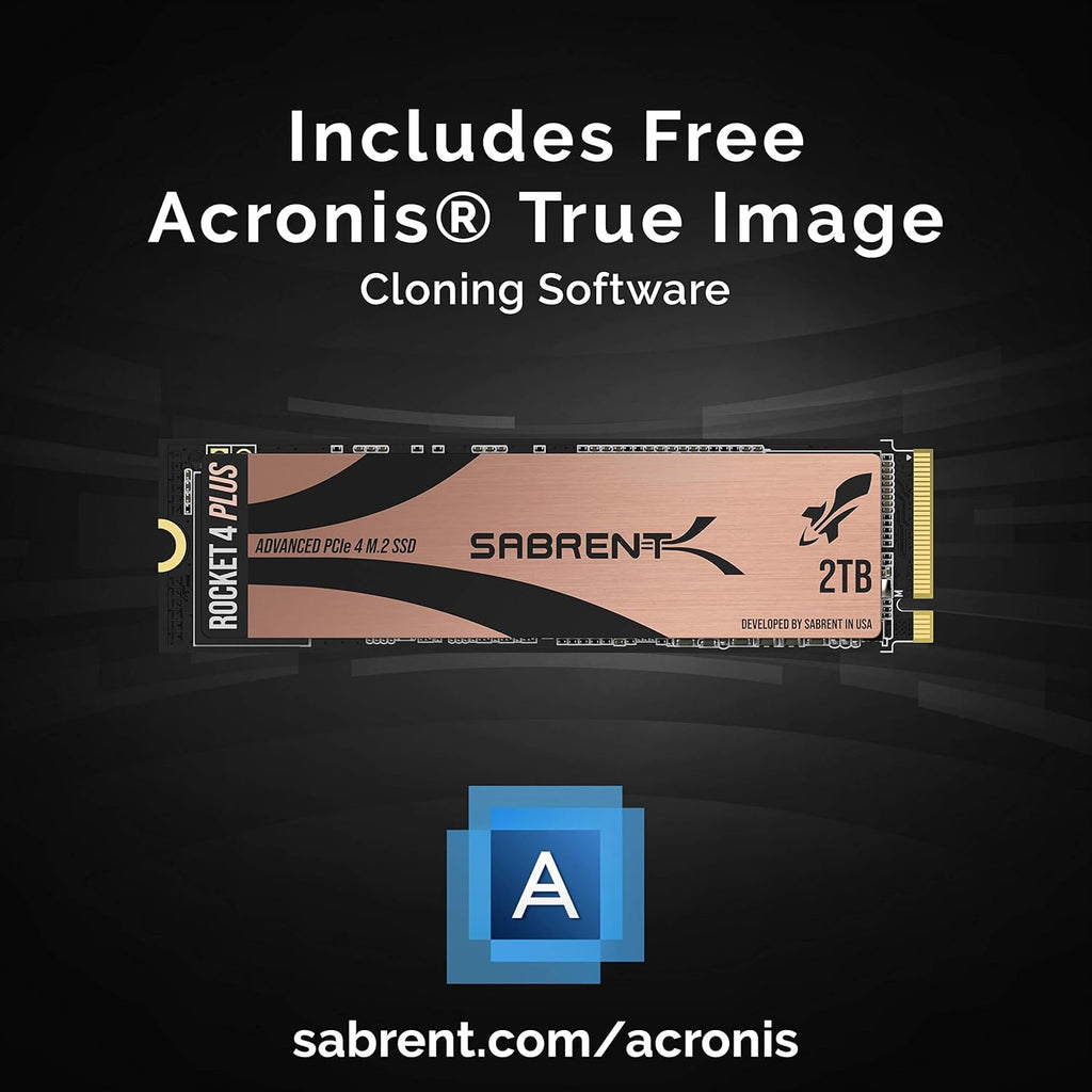 Sabrent 2TB Rocket 4 Plus NVMe 4.0 Gen4 PCIe M.2 Internal SSD Extreme Performance Solid State Drive R/W 7100/6600MB/s (SB-RKT4P-2TB)
