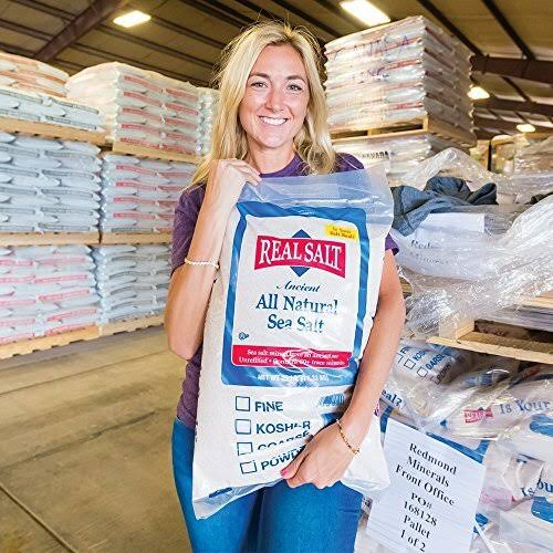 Real Salt Sea Salt, All Natural, Kosher - 25 lb