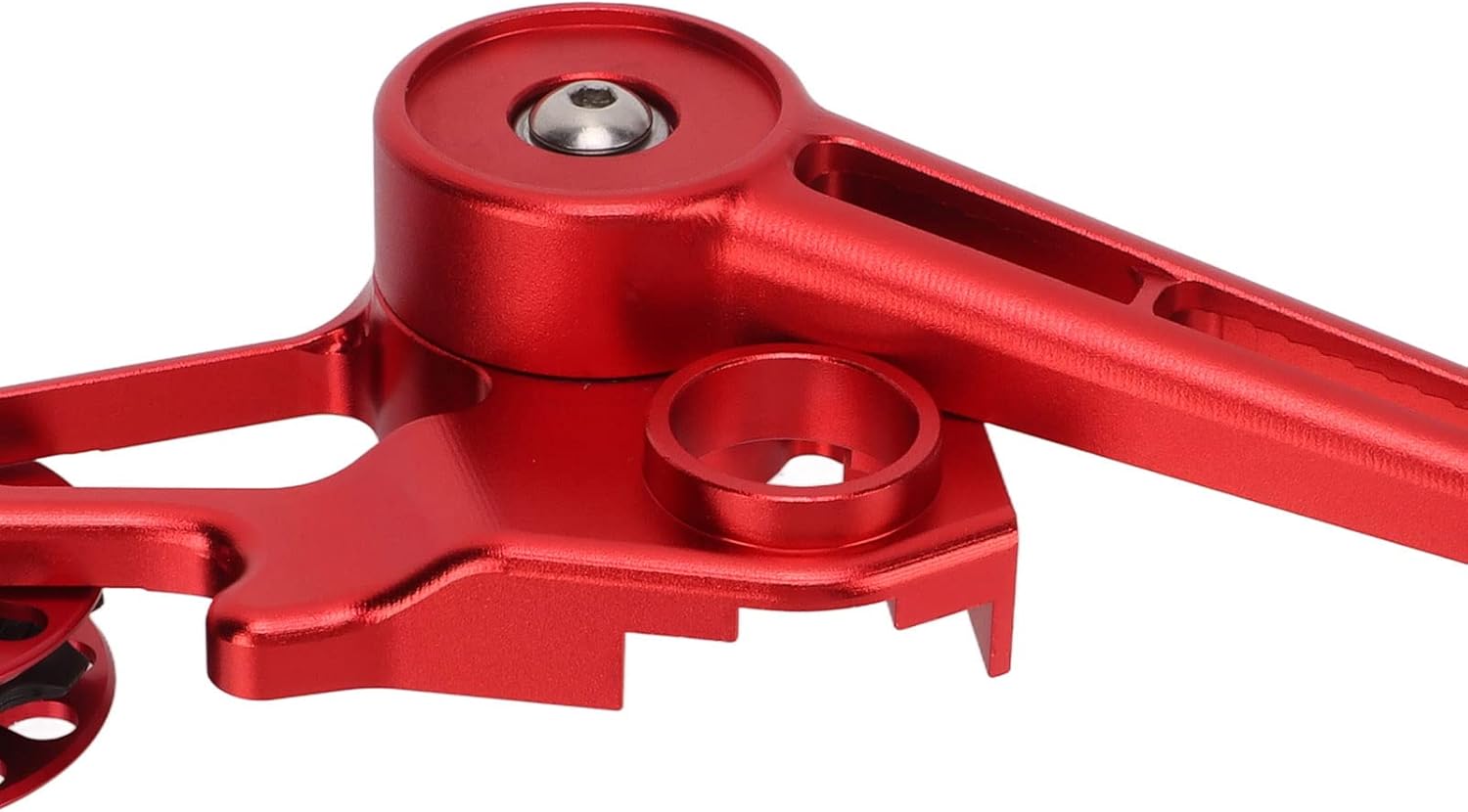 VGEBY Bike Chain Guide Tensioner, 10T Bike Single Speed Aluminum Chain Tensioner Wear-Resistant Rear Derailleur Chain Tensioner(red)