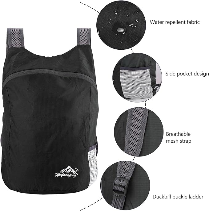 20L Ultra Lightweight Foldable Backpack Small Hiking Rucksack Ultralight Water Resistant Travel Packable Daypack,Men Women