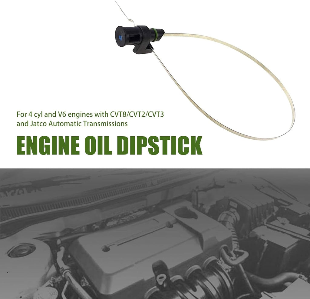 1 PC Car Transmission Dipstick, 23.8" x 1.18" Immersion Measuring Engine Oil Level Dipstick Indicator, Replacement OEM No. 31086-JA00A Accessory, Maintenance Accessory for Most Cars (Black)