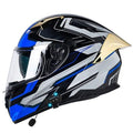 Motorcycle Helmet with Bluetooth, Full Face Helmet, ECE Certified Robust Quiet Motorbike Helmet Chin and Head Ventilation Clear Visor Moped Helmet for Men Women Helmet Motorcycle