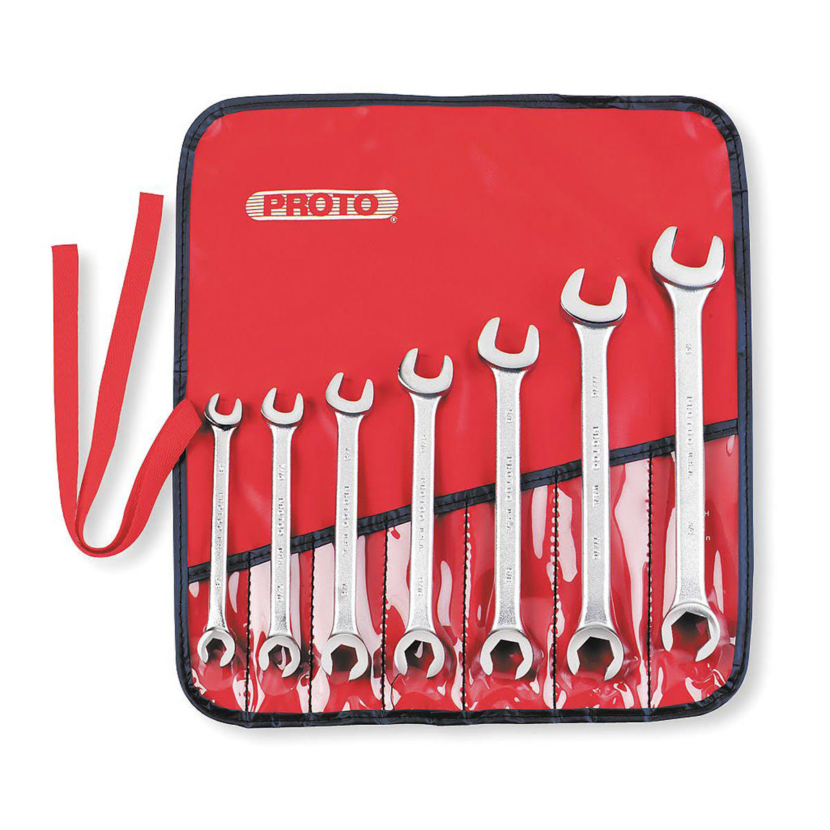 Proto J3700AT 7 Piece Combination Flare Nut Wrench Set - 12 Point