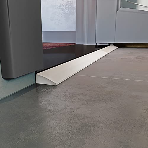 Curb ramp Silicone Ramp Threshold, Wheelchair Sweeping Robot Toy Car Ramp Silicone Ramp, Suitable for Bathroom Balcony Bedroom Kitchen, Indoor and Outdoor Threshold Ramp(Color:Bianco,Size:180x5x1.8cm)
