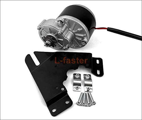 L-faster 250W Brush Motor for Bicycle Accelerator with Key Switch and Voltage Simple Motor KIT for DIY E-Bike