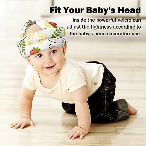 Baby Head Protector for Crawling Walking, Baby Helmet Adjustable No Bumps and Soft Cushion, Infant Safety Cap for Kid Learning to Walk