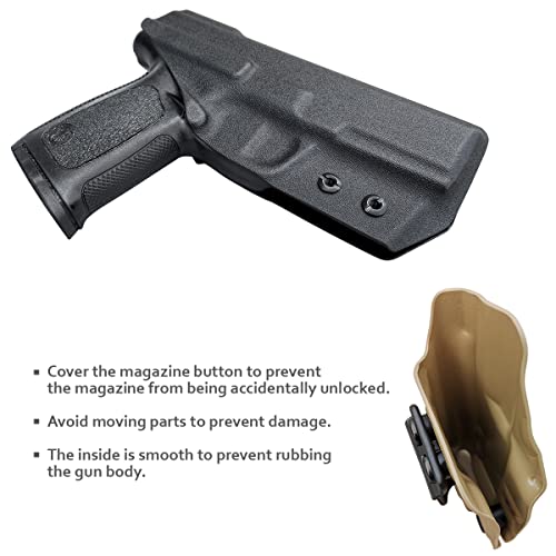 S&W SD9VE SD40VE Holster IWB Kydex Holster Custom Fit: Smith & Wesson SD9 VE / SD40 VE Pistol - Inside Waistband Concealed Carry - Adj. Cant Retention - Cover Mag-Button - No Wear, No Jitter