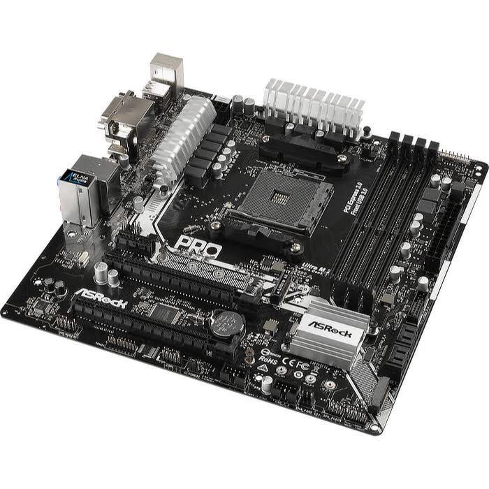 ASRock X370m Pro4 AM4 AMD Promontory X370 SATA 6Gb/s USB 3.1 HDMI Micro ATX AMD Motherboard