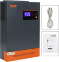 PowMr 5500w Solar Hybrid Inverter with 80A MPPT Charge Controller 48V DC to 220/230V AC, Off-Grid Pure Sine Wave Inverter Support Running Without Battery