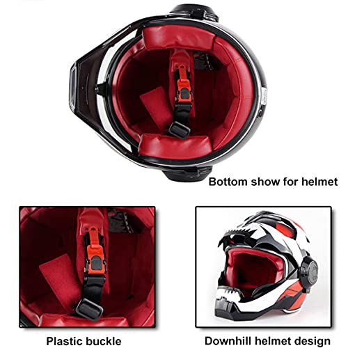 XINLIFE Motorcycle Helmet Full Face Predator Helmet Motorcycle, Personality Cool Flip Open Helmet Mask for Motorcycle, Scooter Or Club Parties and Cosplay Prop, DOT Certified