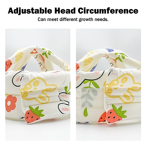 Baby Head Protector for Crawling Walking, Baby Helmet Adjustable No Bumps and Soft Cushion, Infant Safety Cap for Kid Learning to Walk