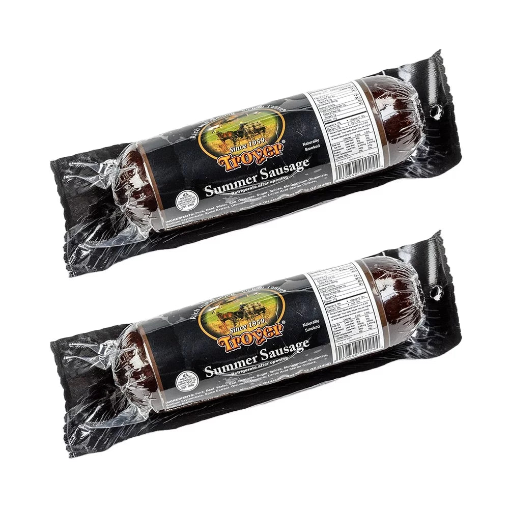 Summer Sausage Plain from Amish Country Slice and Enjoy Pack of 2