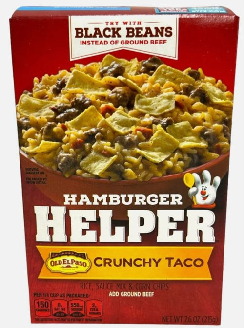 Betty Crocker Hamburger Helper Crunchy Taco Hamburger Helper 7.6 Oz (Pack of 24)