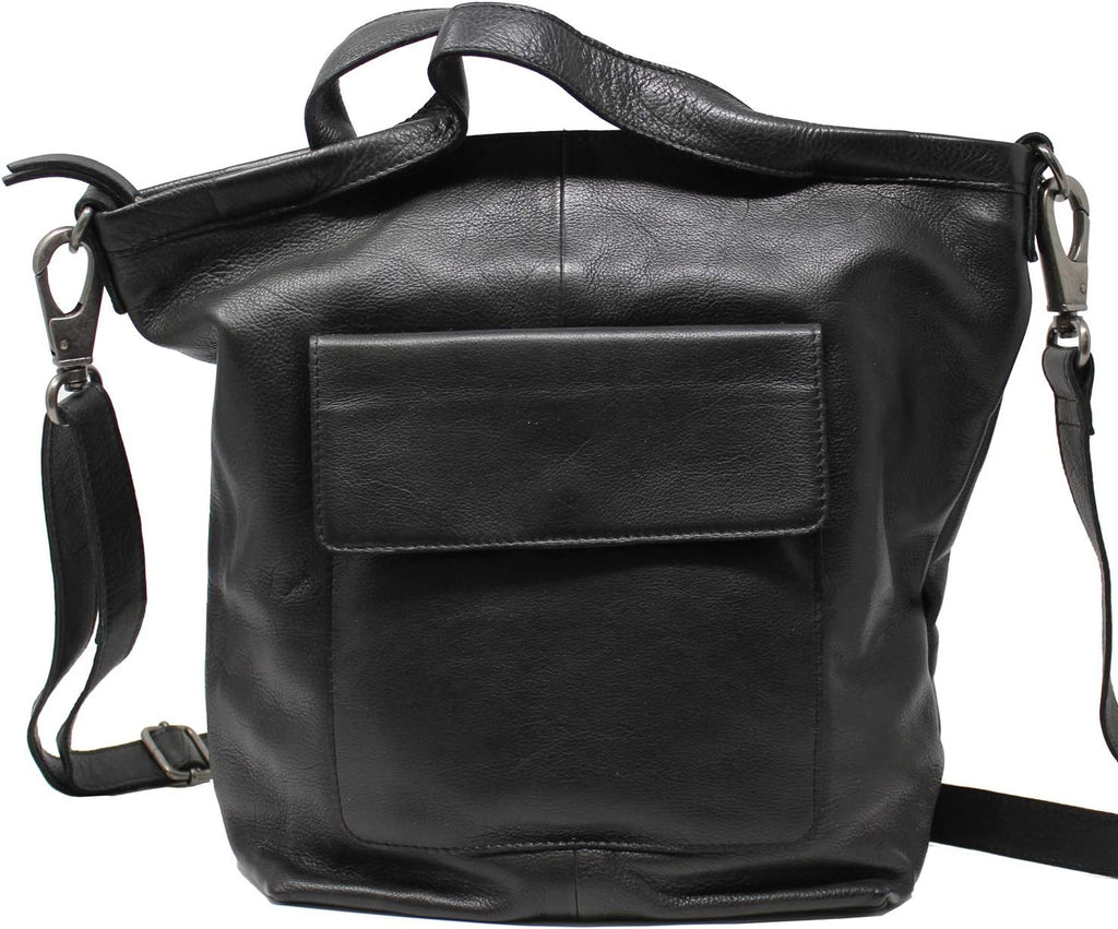 Latico Leathers Bianca Leather Tote Bag for Women (Black) - Made From 100% Authentic Leather Handcrafted by Artisans - Top Handle Crossbody Bag Versatile Women Purses and Handbags for Work & School