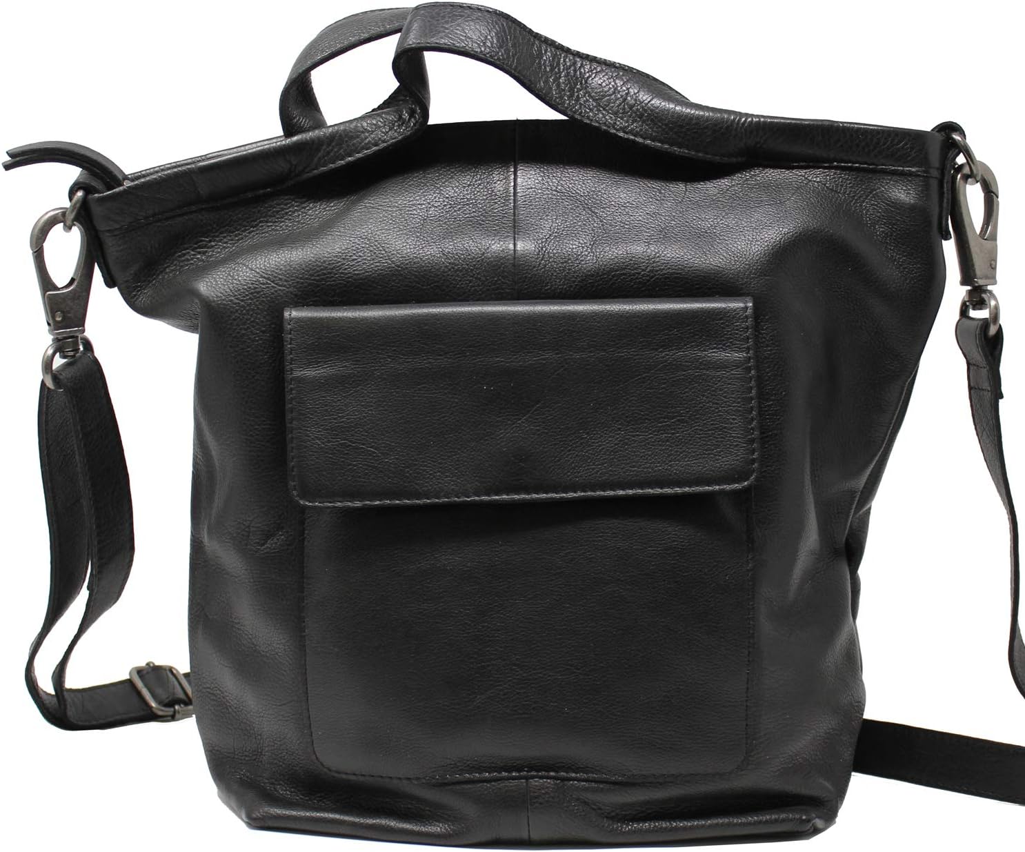 Latico Leathers Bianca Leather Tote Bag for Women (Black) - Made From 100% Authentic Leather Handcrafted by Artisans - Top Handle Crossbody Bag Versatile Women Purses and Handbags for Work & School