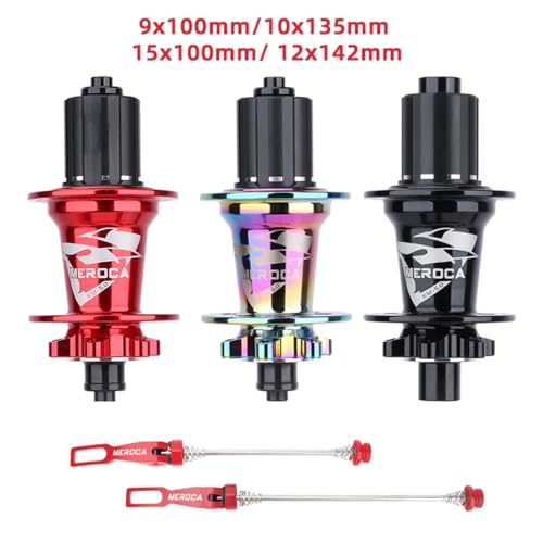 MTB Hub 32 Holes 5 Bearing Front Rear Aluminum Alloy Bike Hubs,Thru Axle/Quick Release Six Pawls Disc Brake HG Taki Bicycle Hubs for 8-11 Speed Mountain Bike