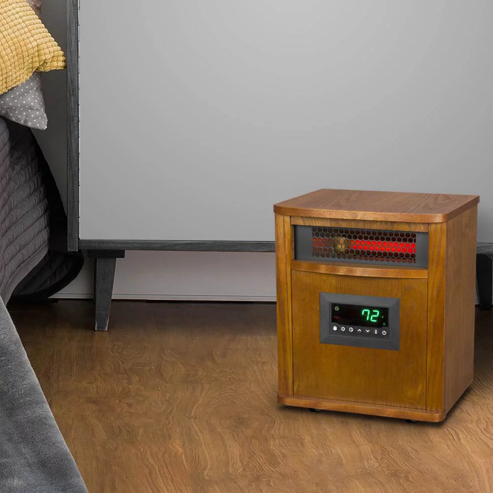 Lifesmart 1500W Electric Infrared Quartz Indoor Space Heater, (2 Pack)