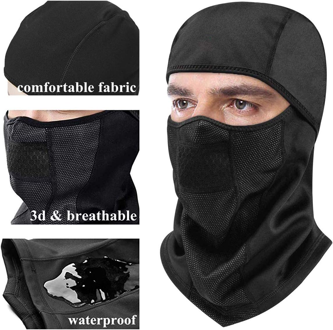 Balaclava Ski Mask Winter Face Mask for Men Women Cold Weather Windproof Waterproof Thermal Fleece Hats
