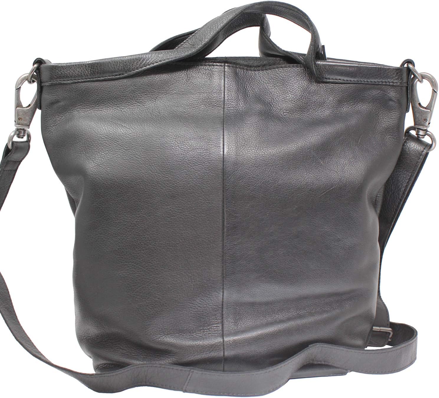Latico Leathers Bianca Leather Tote Bag for Women (Black) - Made From 100% Authentic Leather Handcrafted by Artisans - Top Handle Crossbody Bag Versatile Women Purses and Handbags for Work & School