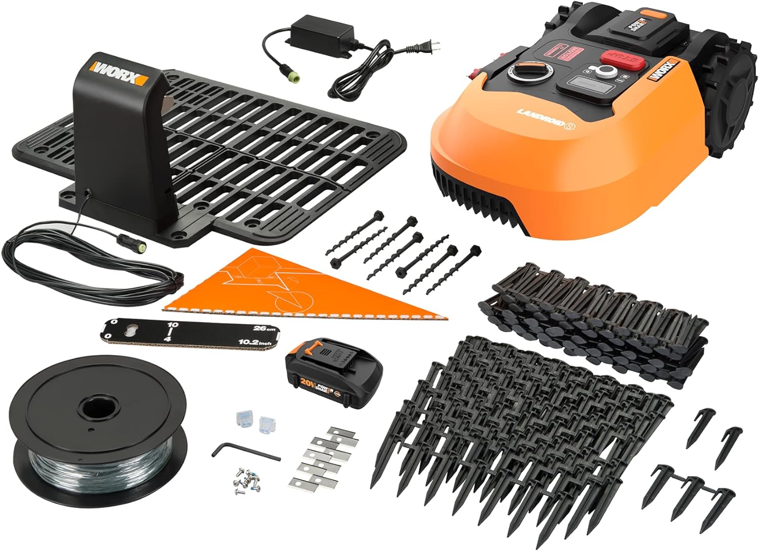Worx WR165 Landroid S 1/8 Acre Robotic Lawn Mower (Battery & Charger Included)
